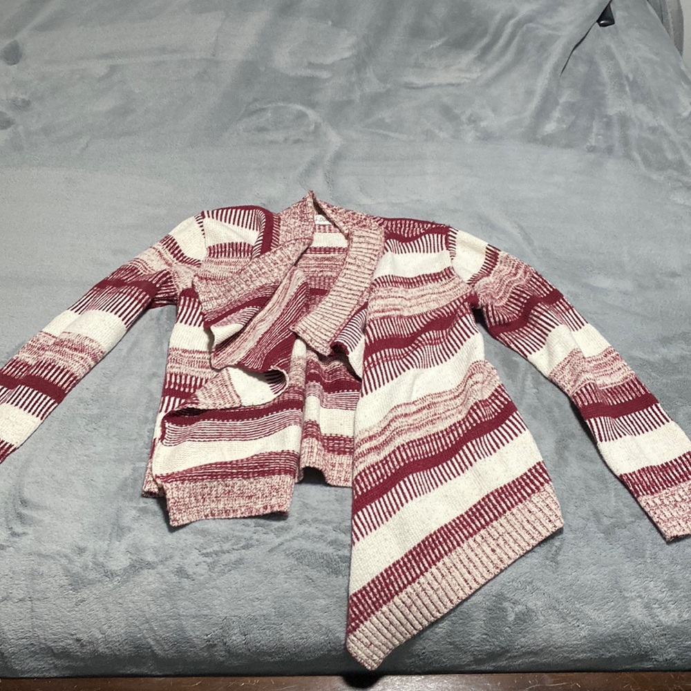 Red and white stripped Cardigan